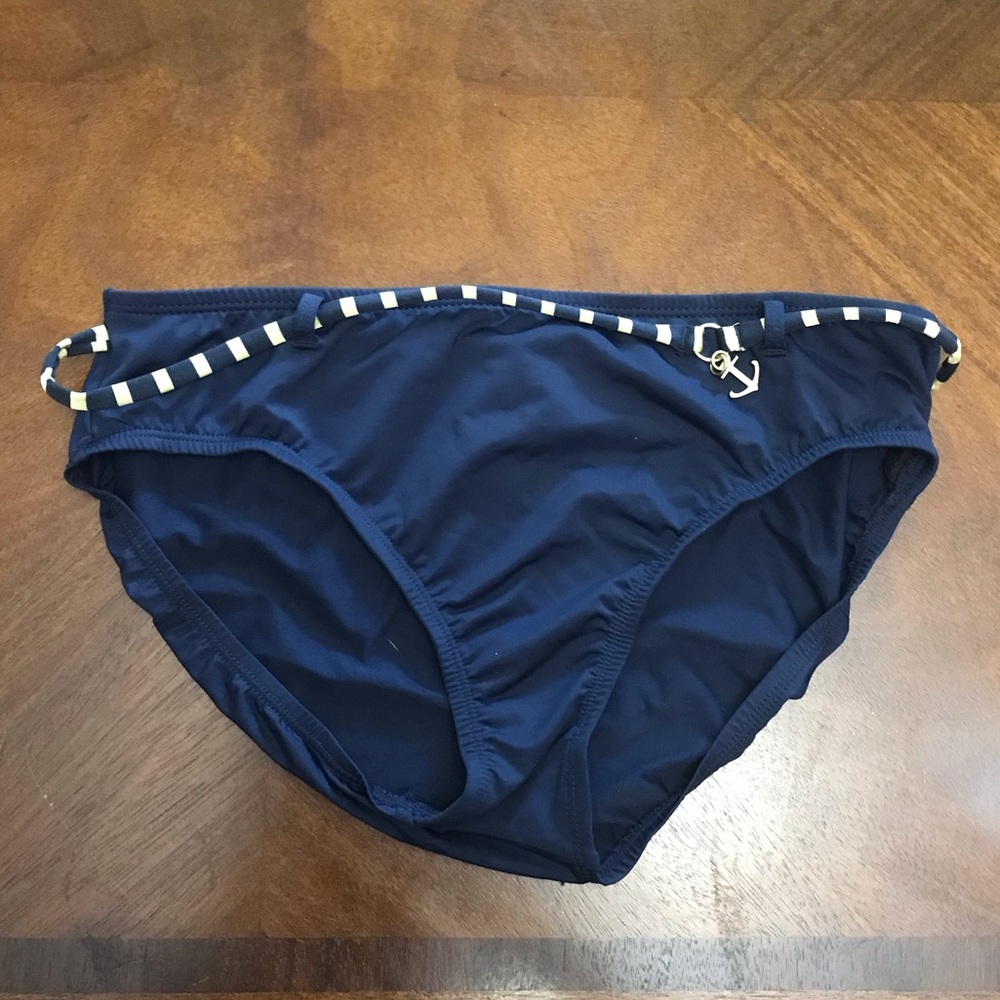 NWT Nautica Navy/Gold Bikini Bottoms